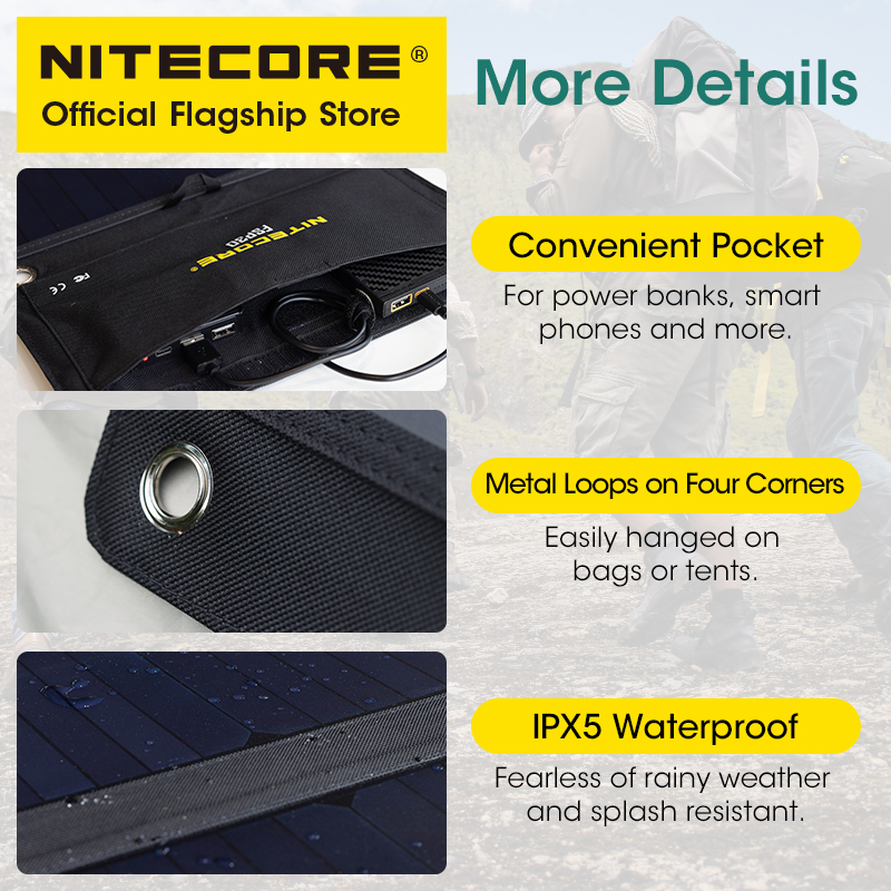 NITECORE FSP30 30 واط لوحة طاق - مراجعة Solar Emergency Charger وسعره